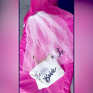 Bride To be veil with bag